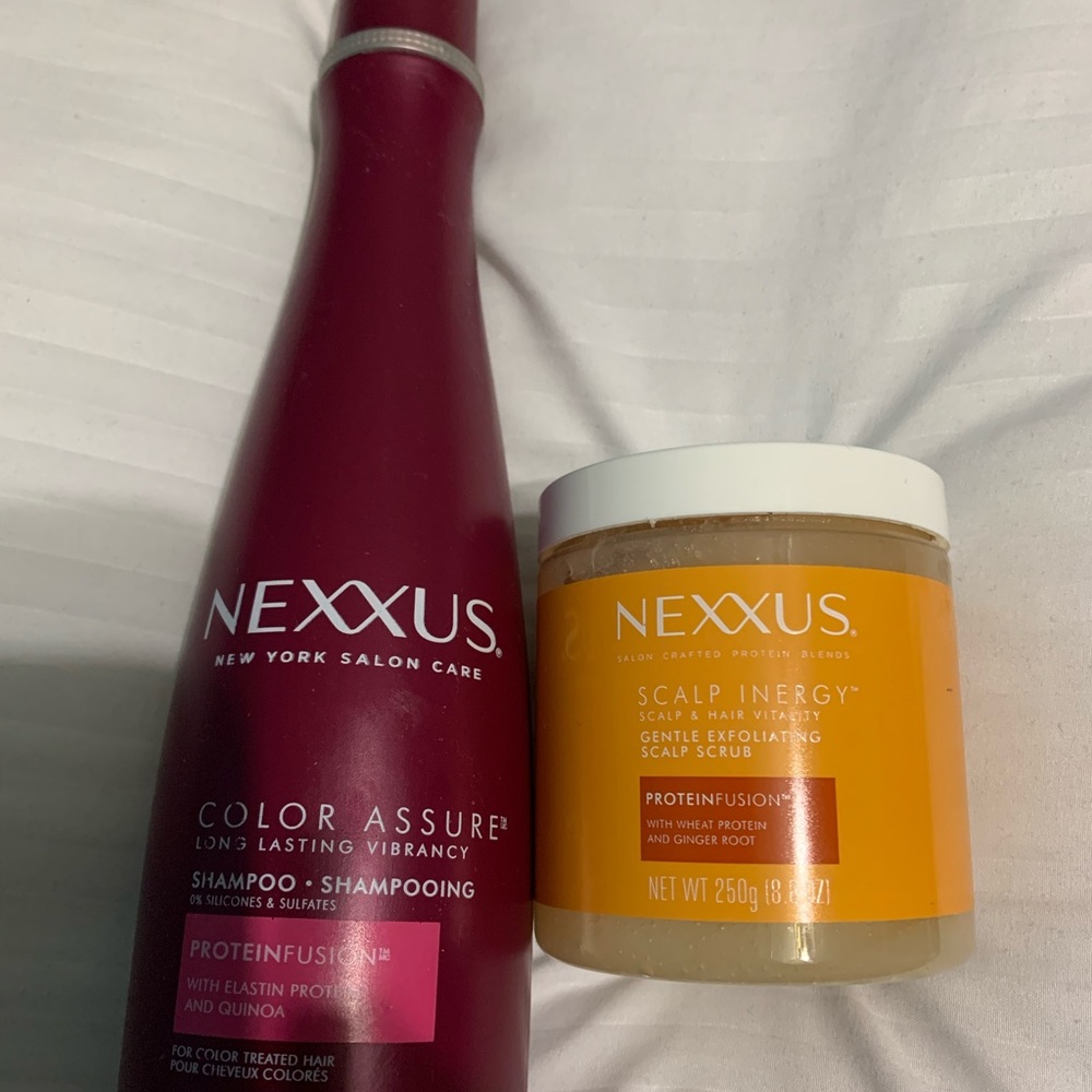 Nexxus Color Assure Shampoo and scalp scrub